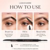 Eyebrow Pencil for Women, Black Waterproof Brow Pencil, 0.1mm Ultra-Fine