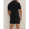 FEOYA Men Shorts Set Hollow Out Mesh 2 Piece Outfits