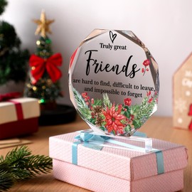 Spiareal Friends Gifts for Women Friendship Bestie Plaque Graduation Best Flower Sister Birthday Thank You Gift for Female Acrylic Friendship(Lovely Style)