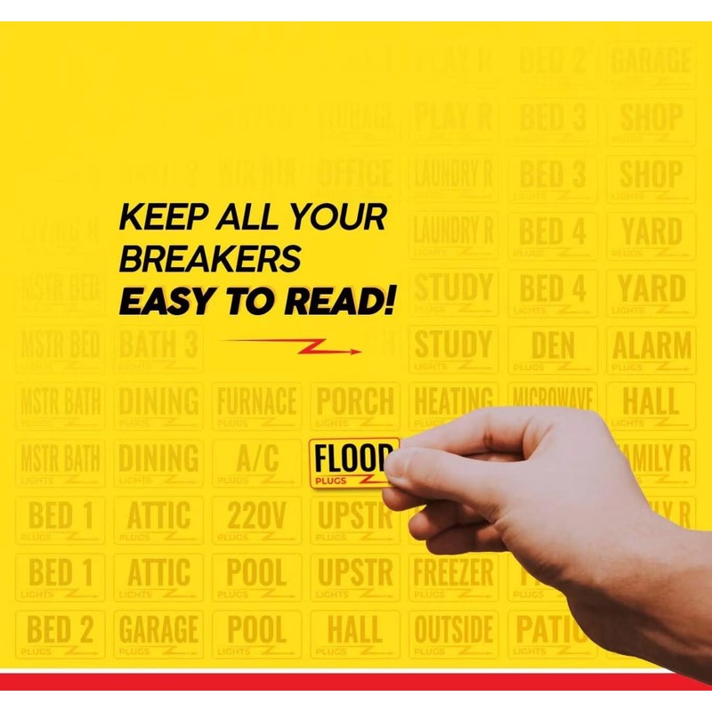 Premium Durable Circuit Breaker Labels, 129 Waterproof Fuse Box Stickers,