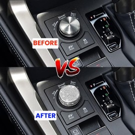 CUCHIYUN Bling Bling Car Accessory Variable Speed ECO Sport knob Bling Crystal Decals Cover Driving Mode Select Switch Knob Cover Compatible with Lexus Accessories RX NX