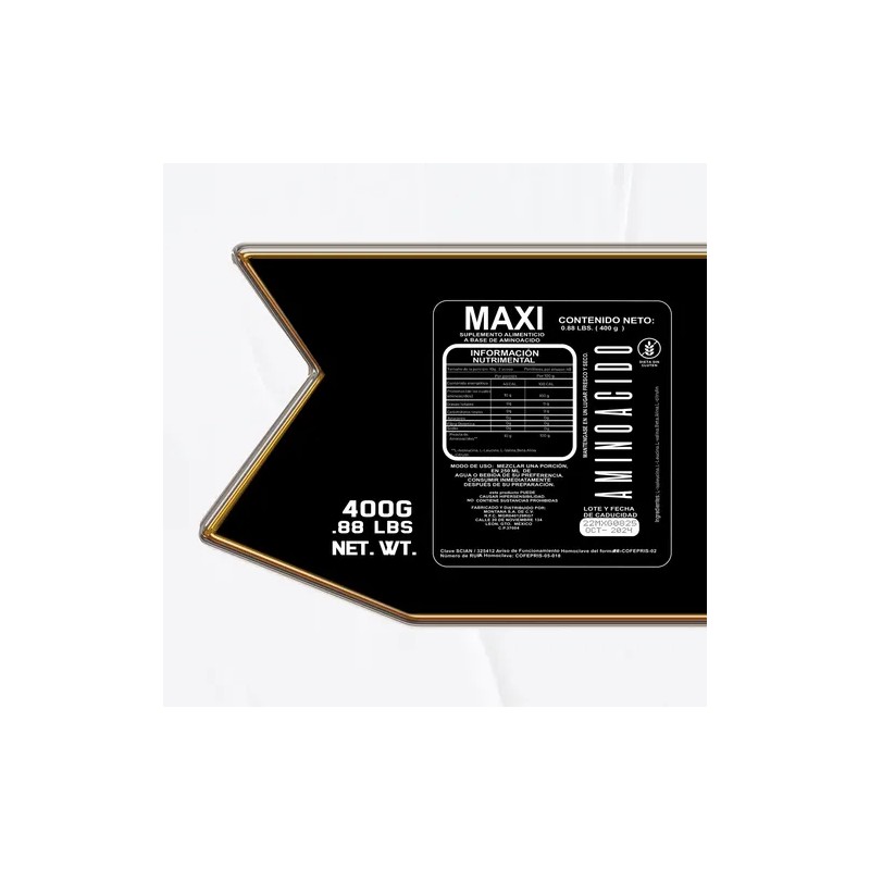 Suplemento Aminoácidos Maxi Protein 400g Polvo 40servicios
