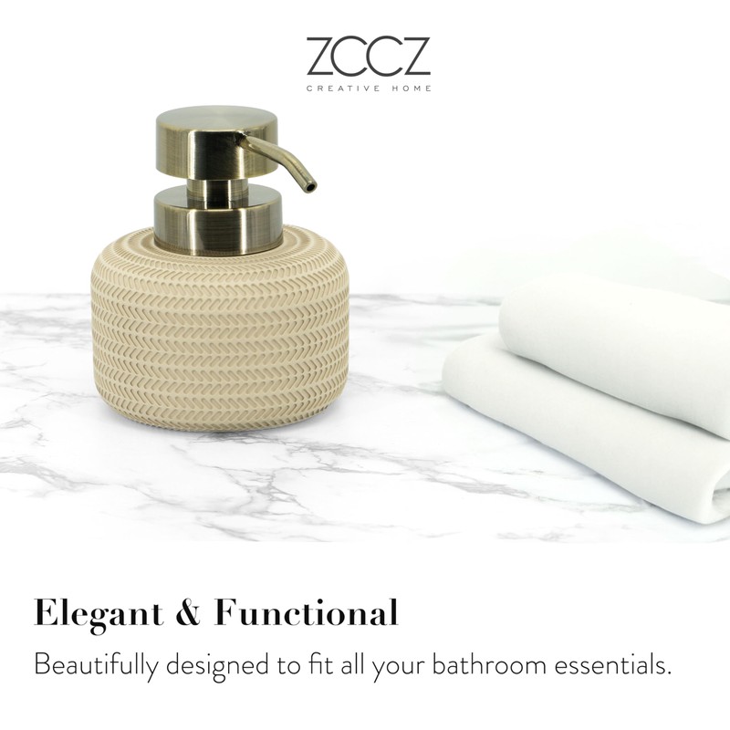 ZCCZ - Beige Bathroom Accessories Set 4 Pcs - Toothbrush
