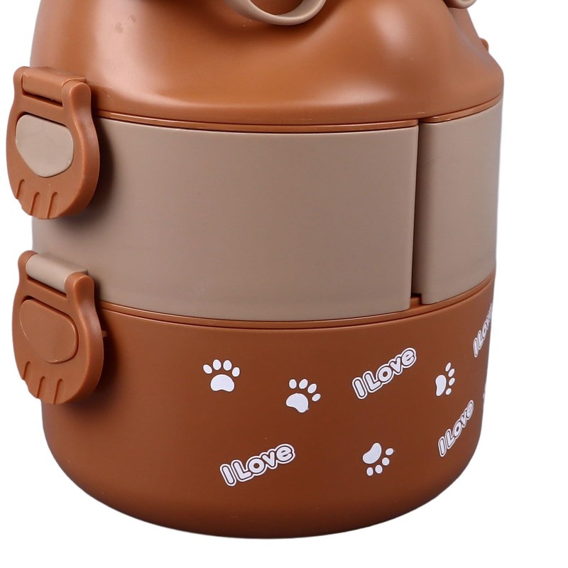 Bento Portable Lunch Box, 2 Layer Containers for School, Work,