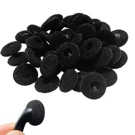 40 Stück Ersatz-Kopfhörerschwämme, Kopfhörer-Ohrpolster, Ersatz-Schwammspitzen, 18 mm Kopfhörer-Schaumstoffpolster (schwarz)