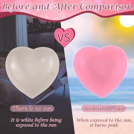 Gytera 2 Packs Heart-Shaped Stress Balls for Adults Fidget Toys Adults, Color-Changing Silicone Stress Relief Toys, Slow Rebound Sensory Toys for Kids with Autism, Easter Basket Stuffers