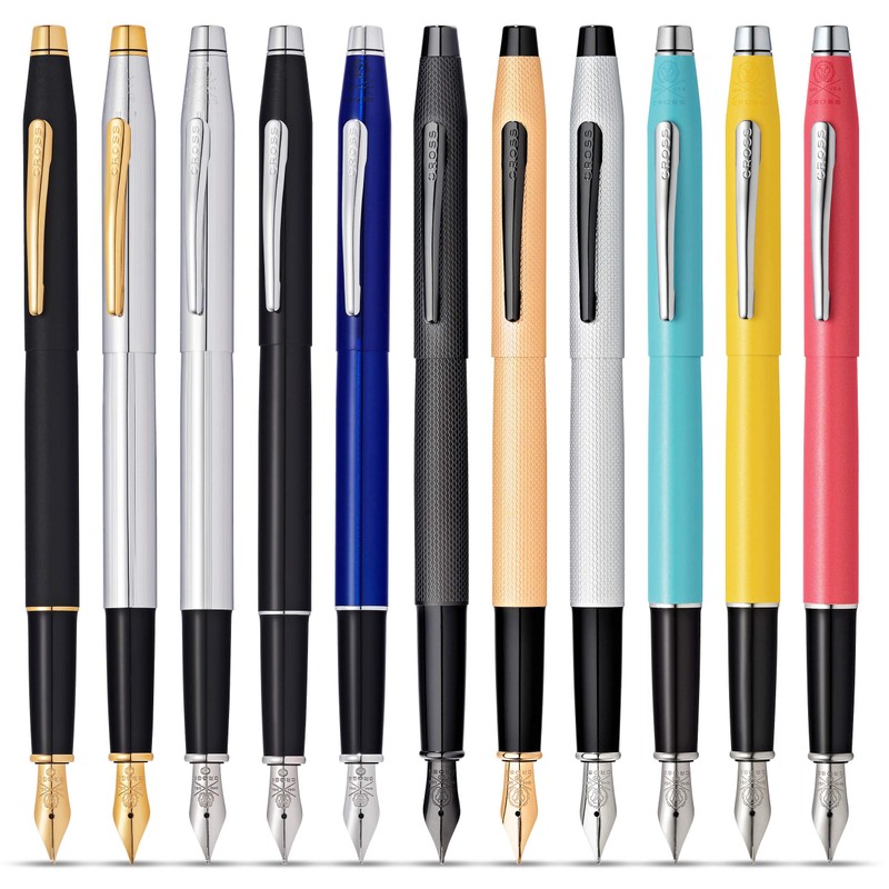 Cross Classic Century Brushed Black PVD Fountain Pen with Medium