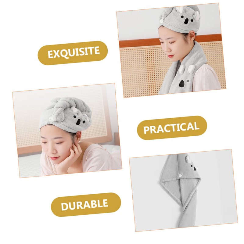 Baluue Thickened Hair Drying Cap Set Soft Salon Towels Absorbent