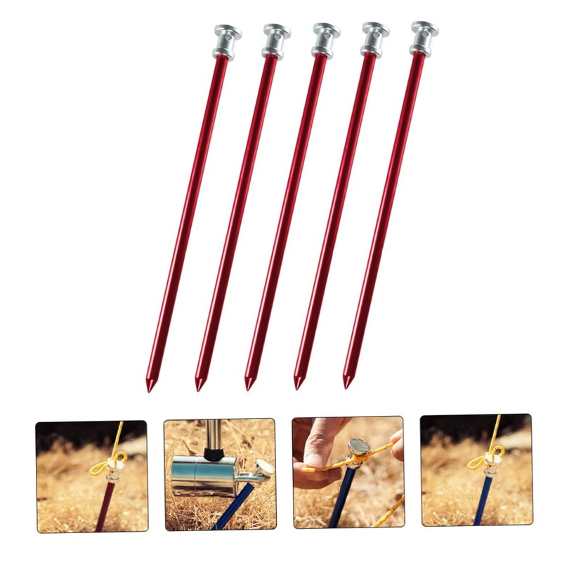 BIUDECO 8pcs Heavy Duty Tent Pegs Outdoor Stakes for Camping