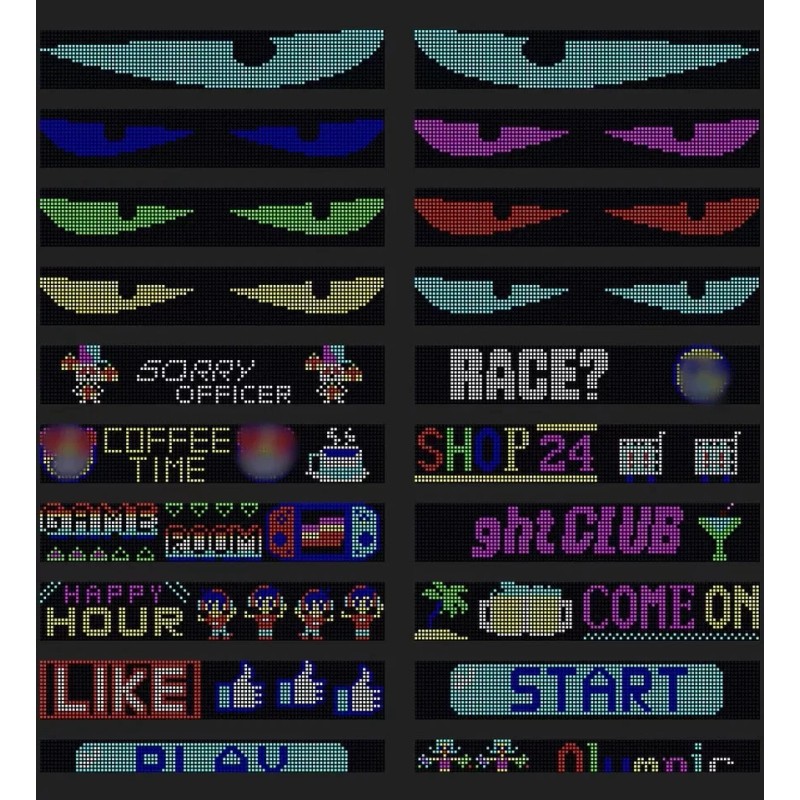 OPRAH 14'' Devil Eyes Light For Car LED Display Screen