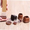 TEHAUX 8Pcs Transparent Chair Leg Floor Protectors TPE Covers for