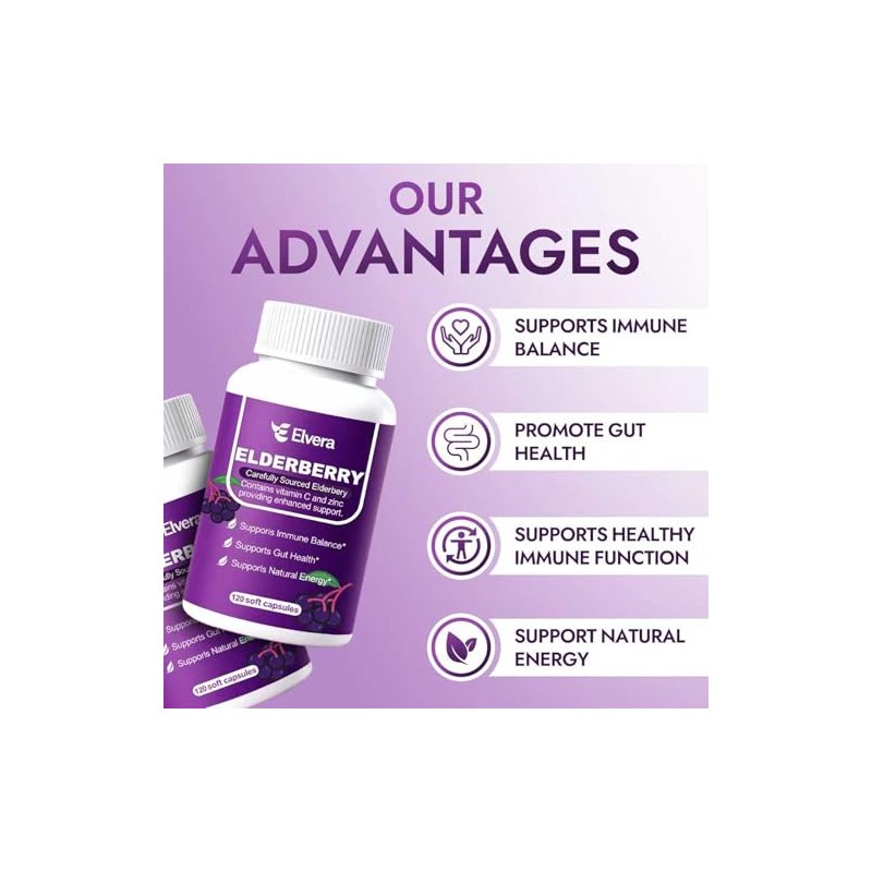 Elderberry - EIvera Gut Support Complex, 3-in-1 Gut Support Complex