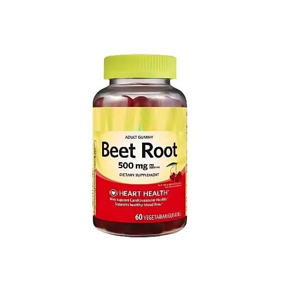 SEDLAV SEDLAV Beetroot Dietary Supplement Gummies, Cherry, 500 mg, 60