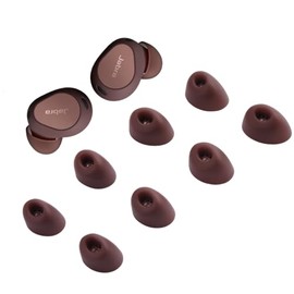 Zotech Replacement Ear Tips for Jabra Elite 10 True Wireless Earbuds, 4 Pairs (XS/S/M/L) (Brown)