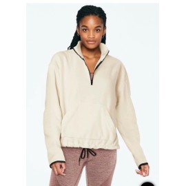 Victoria's Secret L VICTORIA SECRET ~PINK~ RECYCLED POLAR FLEECE  Half Zip  Large NEW  Women