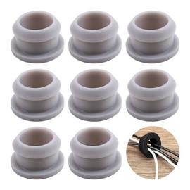 Comidox 8Pcs Snap-in Rubber Grommet Hole Plugs Heat-Resistant Sealing Caps for Electrical Boxes Cables and Pipes Waterproof Locking Plug for Drilled Holes Mount Dia 18mm