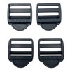 10pcs Plastic Black Ladder Lock Slider Adjustable Buckle SORTUMOLA for