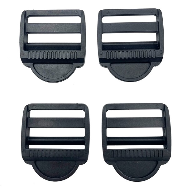 10pcs Plastic Black Ladder Lock Slider Adjustable Buckle SORTUMOLA for