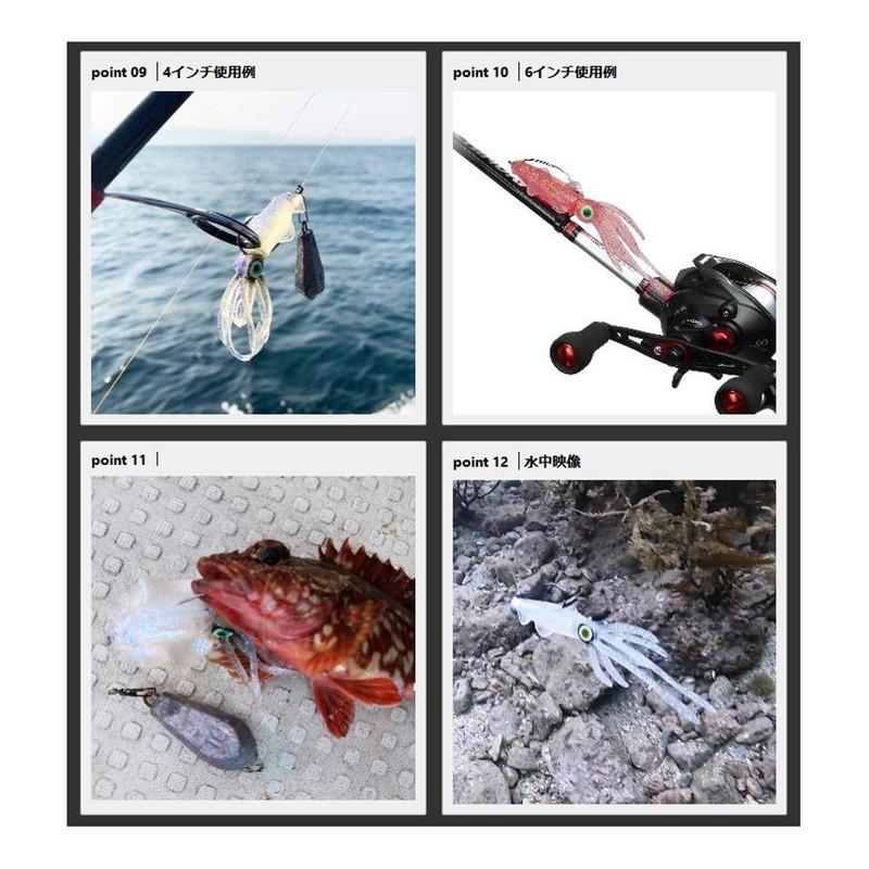 Viceo Real Bait Squid, 4 inch/Aurora Clear