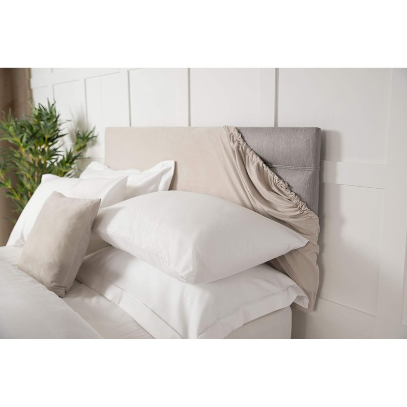 Belledorm Faux Suede Headboard Cover Elastic Stretchy Dustproof Easy Fit