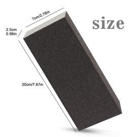 Sanding Block 3 Pieces Lengthened Sanding Sponges with 3 Different Grits(36,80,120) Coarse/Medium/Fine Wet and Dry Washable and Reusable Sanding Pads Sandpaper for Wood Walls and Metal