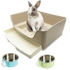 PINVNBY Rabbit Corner Litter Box with Drawer for Cage Small
