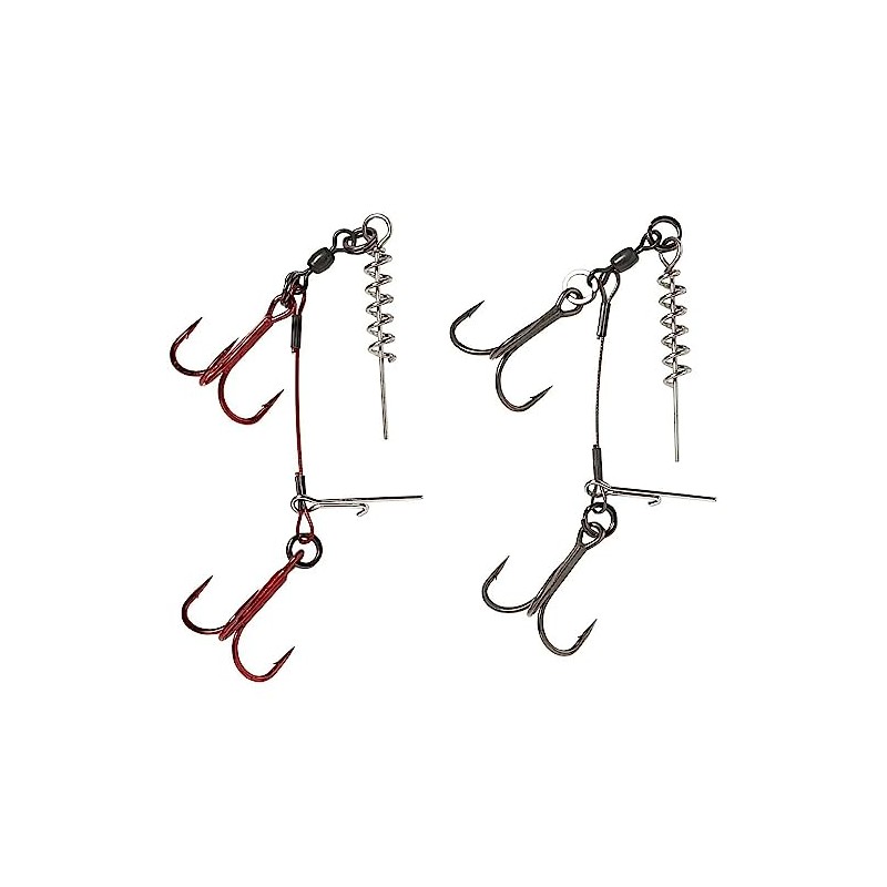 Savage Gear Carbon 49 Corkscrew Stinger 2 Stinger Hook Systems,