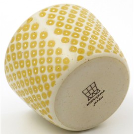 Hasami Ware Nishiyama 24376 Frost Kanoko Cup, Yellow
