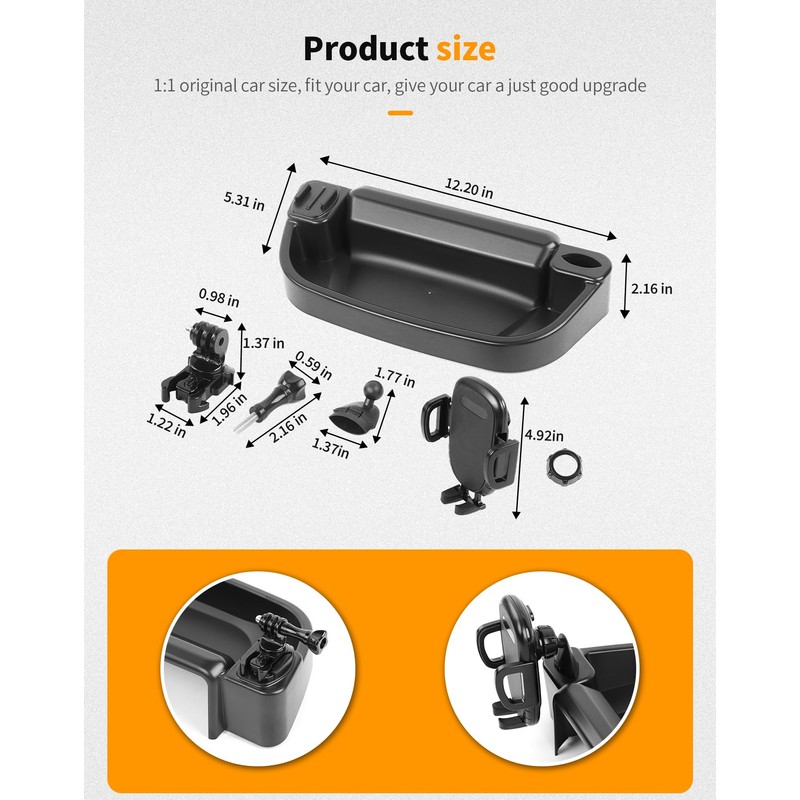 Hoolcar Dash Mount Cell Phone Holder Center Console Dash Tray