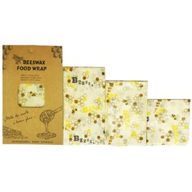 Beeswax Wraps | Eco Friendly Sustainable Reusable Food Wraps | Biodegradable Zero Waste Plastic Free Food Storage | Bowl Covers | Organic Bees Wax Cheese Bread Sandwich Wrappers (Bees)