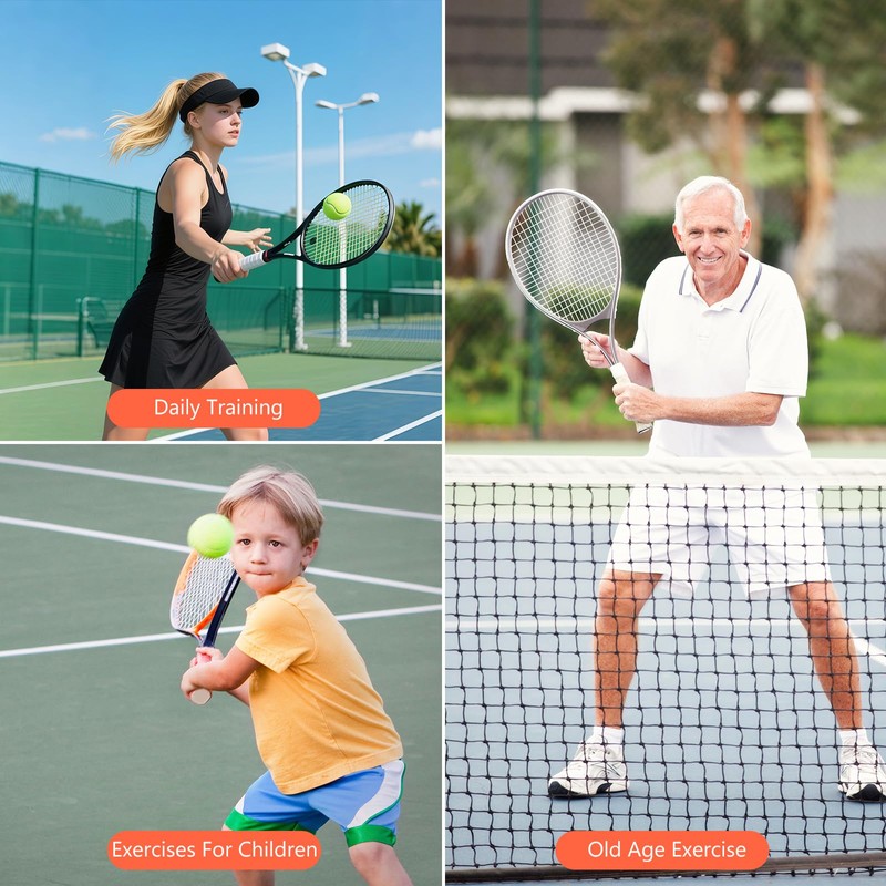 ALLOMN Solo Tennis Trainer Rebound with 3 String Balls, Solo