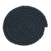 Super Soft 3 Strand Twisted Cotton Rope (Black, 1/4 Inch