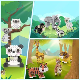 MJDDJA Party Favors for Kids 8-12, Mini Animals Building Blocks Sets,Goodie Bags Stuffers for Kid, Small Toy Prizes, 12Pack Kits Birthday Party Favor Gifts Toys for Ages 8 9 10 11 12