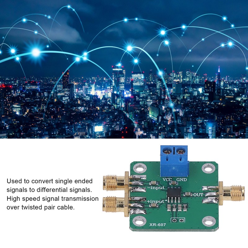 RF Differential Amplifier Dual End to Single Terminal Electric Component