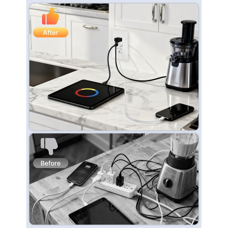 MOES 20 Amp GFCI USB Outlet with Type C &