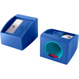 FABER-CASTELL Grippy 181780 Sharpener with Cutting Protection, Blue, Children's Sharpener