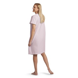 Miss Elaine Women's Short Seersucker Robe, Snap Front and Short Sleeves, Two Front Pockets (1X, Pink)