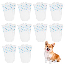 20pcs Disposable Dog Socks Waterproof Dog Boots for Injured Paws Pet Foot Cover Paw Protectors with 2pcs Bandage for Dogs Stop Licking & Promote Healing Suitable for Indoor Outdoor Walking,5-16LB