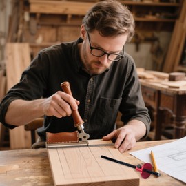 Wheel Marking Gauge Woodworking - Aluminum Alloy Wood Marking Gauge for Carpenter - Woodworking Scribing Aid, Easy Grip Parallel Lines Drawing Aid for Solid Wood Plywood