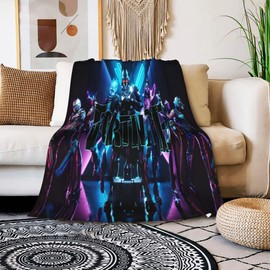 Soft Flannel Throw Blanket Lightweight Cozy Plush Fluffy Blanket Game Blanket for Boys (Colourful, 50X60 Inch)