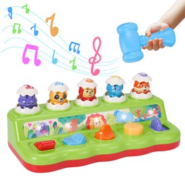 Interactive Pop up Toys with Music & Light, Montessori Cause and Effect Toys for 1 Year Old Boy Girl, Early Learning Musical Baby Toys 9-12-18-24 Months, STEM Toddler Infant Toys Age 1-2 Gift