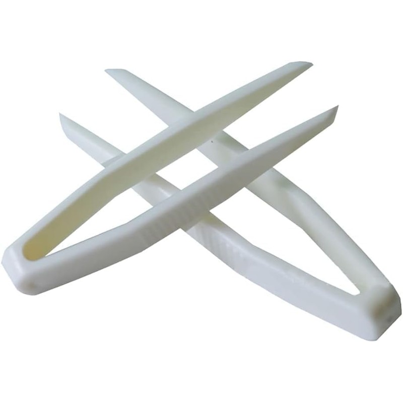 50 Pcs White Mini Plastic Tweezers Contact Lens Clip Beauty