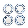 Two's Company Set of 4 Blue Bamboo Touch Accent Plate