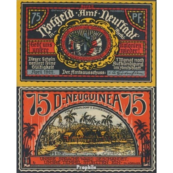Banknote Neustadt Notgeld: 961.2 Picture 3 german-Guinea used (III) 1922