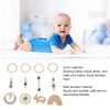 4 Pcs Wooden Hanging, Stroller Pendant Baby Play Gym Wooden