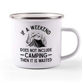 Camping Camper Mug 12oz - Weekend Camping - Campers Men Campfire Women Outdoor Travel Tent Friend Adventurer Nature Lover Hobby Hiking Climber