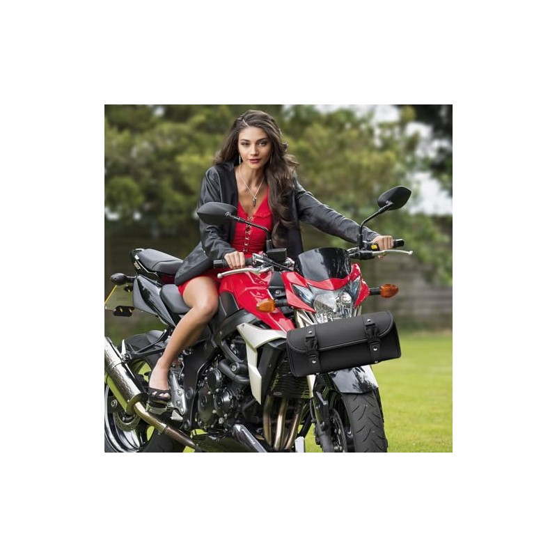 Motorcycle Saddle Bags for Motorcycle, Tool Roll, Motorcycle PU Leather,