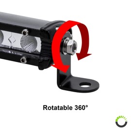 2pc 7" Ultra-Slim Single Row Off Road CREE LED Light Bar [1530lm] [18W] [IP68 Waterproof] [12V - 24V] Fog/Driving/Work Lights for Trucks ATV Cars - 30 Degrees Spot Light