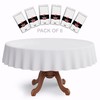 Neatiffy 84 Inch 6 Pack Disposable Round Plastic Tablecloths Picnic/Camping/Party/Banquet