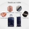 Wsstacxy Luggage Cover 3 Pieces Clear PVC Suitcase Covers for